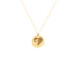 925 Sterling Silver Fingerprint Heart Pendant