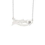 925 Sterling Silver Heart Name Necklace ,
