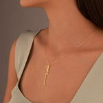 925 Sterling Silver Birth Flower Name Necklace