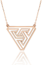 925 Sterling Silver Penrose Triangle Necklace