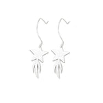 925 Sterling Silver Star Dangle Earrings