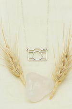 925 Sterling Silver Origami Camera Necklace