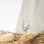 925 Sterling Silver Moon And Sun Necklace - Half Sun Necklace