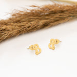 925 Sterling Silver Initial Studs,
