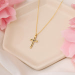 925 Sterling Silver Enamel Cross Necklace