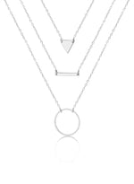 925 Sterling Silver Three Layered Necklace