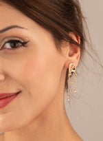 925 Sterling Silver Paw Name Earrings,