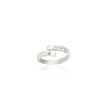 925 Sterling Silver Personalized Name Ring With Birthstone