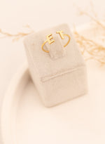 925 Sterling Silver Two Initial Ring