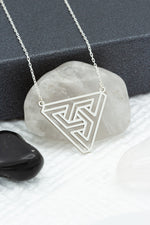 925 Sterling Silver Penrose Triangle Necklace