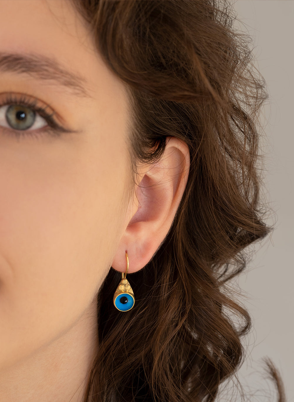 925 Sterling Silver Evil Eye Earrings