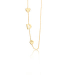 925 Sterling Silver Heart, Letter, Paw Necklace