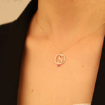 925 Sterling Silver Initial And Birthstone Necklaces