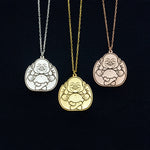925 Sterling Silver Laughing Buddha Pendant
