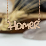925 Sterling Silver The Simpsons Font Name Necklace