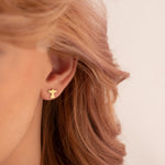 925 Sterling Silver Angel And Wings Studs