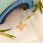 925 Sterling Silver Origami Pegasus Necklace
