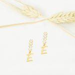 925 Sterling Silver Dangle Initial Earring 96