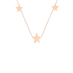 925 Sterling Silver 3 Star Necklace