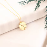 925 Sterling Silver Cracked Kintsugi Necklace