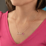 925 Sterling Silver Barbie Font Necklace