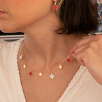 925 Sterling Silver Clover Enamel Necklace