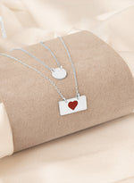 925 Sterling Silver Minimalist Heart And Coin Choker Necklace
