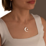 925 Sterling Silver Atatürk Silüet Sallanan Star