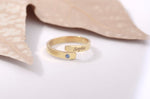 925 Sterling Silver Personalized Name Ring With Birthstone