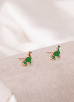 925 Sterling Silver Enamel Dinosaur Studs
