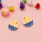 925 Sterling Silver Modern Double Round Earrings