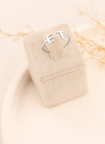 925 Sterling Silver Two Initial Ring
