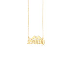 925 Sterling Silver Personalized Bat Name Necklace