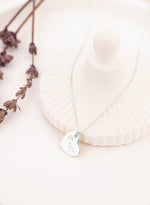 925 Sterling Silver Heart Initial Necklace