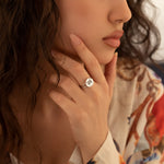 925 Sterling Silver Disc Skull Ring