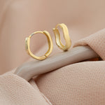 925 Sterling Silver Kalin, Zigzagli/Dalgali Hoop Earrings