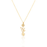 925 Sterling Silver Birth Flower Necklace,