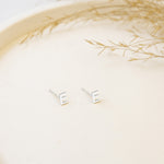 925 Sterling Silver Initials Studs Earrings