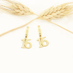 925 Sterling Silver Initial Earring