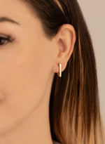 925 Sterling Silver Kenarlari Domed Üçgen Earrings
