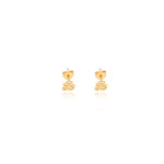 925 Sterling Silver Old English Initial Earringsa