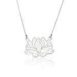 925 Sterling Silver Lotus Flower Necklace