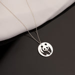 925 Sterling Silver Panda Silhouette Necklace