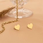 925 Sterling Silver Heart Studs