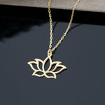 925 Sterling Silver Lotus Flower Necklace