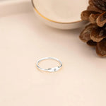 925 Sterling Silver Initial Bar Ring