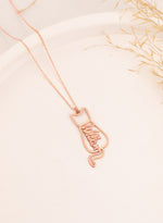 925 Sterling Silver Cat And Name Necklace