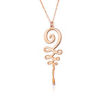 925 Sterling Silver Unalome Necklace With Stone