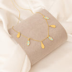 925 Sterling Silver Drop Sequin Necklace