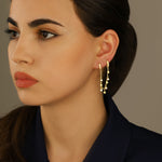 925 Sterling Silver Threader Double Hole Earrings(Zi̇nci̇ri̇ Cs40108)